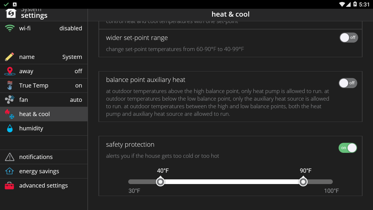 Heat and Cool Safety Protection